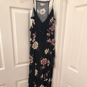 Navy floral dress